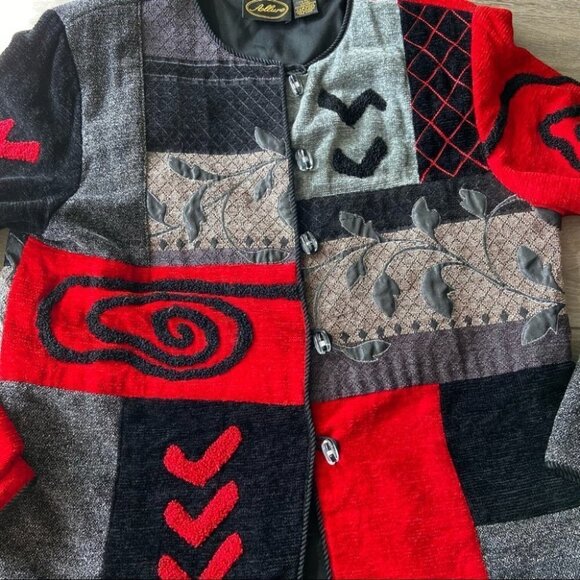 Allure Vintage Patchwork Embroidery Button Jacket - Picture 8 of 16